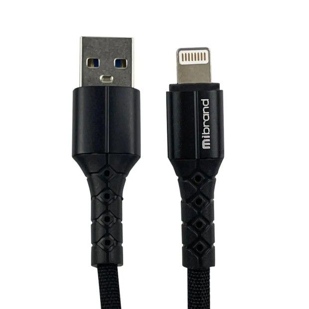 USB-кабель Mibrand Mi-32 Nylon 50 см (Lightning) (Чорний) USB-кабель Mibrand Mi-32 Nylon 50 см (Lightning) (Чорний)