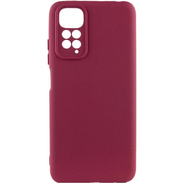 Силикон Original Xiaomi Redmi Note 11 / Note 11S (ShutCam) (Бордовый)