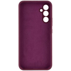 Силіконовий оригінальний преміум-чохол для Samsung Galaxy S25 FE (ShutCam) (бордовий)