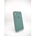 Оригінальний квадратний круглий чохол для Apple iPhone X  /  XS в кольорі чорнувато-зелений