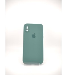 Оригінальний квадратний круглий чохол для Apple iPhone X  /  XS в кольорі чорнув..