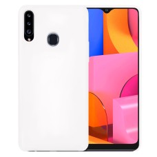 Силіконовий оригінальний чохол з логотипом Samsung Galaxy A20S (2019) (Білий)