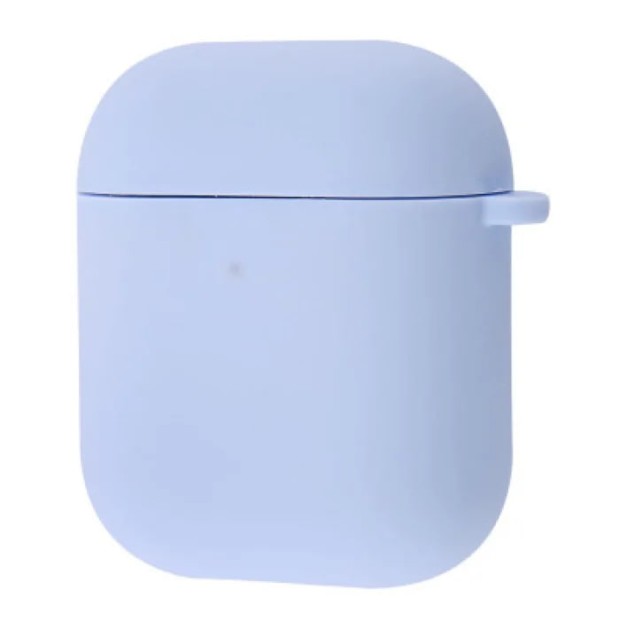 Чехол для наушников Full Silicone Case Logo Apple AirPods 1/2 (15) Lilac