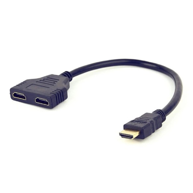Перехідник HDMI HUB Rivex (HDMI / 2HDMI) (Чорний)