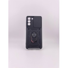Чохол-бронь Ring Serge Armor Case для Samsung Galaxy S21 FE (ShutCam) (Чорний)