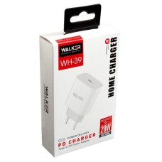 СЗУ-адаптер Walker WH-39 20W (1Type-C) + кабель Type-C - Lightning (Белый)