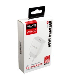 Швидкий зарядний пристрій Walker WH-39 20W (1Type-C) + кабель Type-C - Lightning..