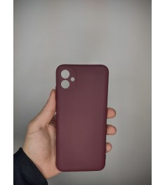 Силіконовий оригінальний чохол для Samsung Galaxy A04E (2022) (ShutCam) (Бордови..