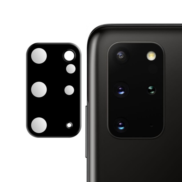 Защитное 3D стекло на камеру Samsung Galaxy S20 Plus (2020) Black