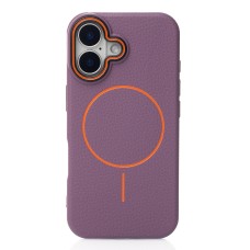 Накладка Beats Leather Textured MagSafe Apple iPhone 16 (Deep Purple)