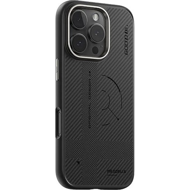 Case Blueo Bi-Texture Air Aramid Fiber MagSafe for Apple iPhone 16 Pro Max (Black / Grey)