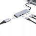 Перехідник USB HUB Proove Iron Link 5-в-1 (Type-C) (2 Type-C /  2 USB 3.0 /  1 HDMI) (Срібний)