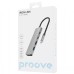 Перехідник USB HUB Proove Iron Link 5-в-1 (Type-C) (2 Type-C /  2 USB 3.0 /  1 HDMI) (Срібний)
