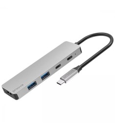 Перехідник USB HUB Proove Iron Link 5-в-1 (Type-C) (2 Type-C /  2 USB 3.0 /  1 H..