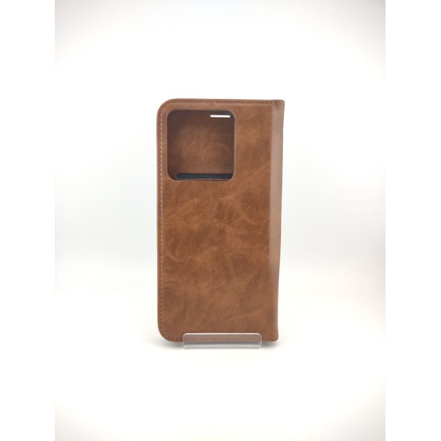 Чохол-книжка Leather Elegant для Xiaomi Redmi Note 13 Pro 5G (Коричневий)