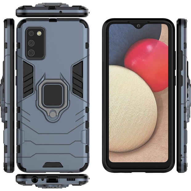 Dusty Turquoise Ring Armor Case for Samsung Galaxy A02S (2020)