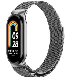 Ремешок Milanese Loop Xiaomi Mi Band 8 / Mi Band 9 (Серый)