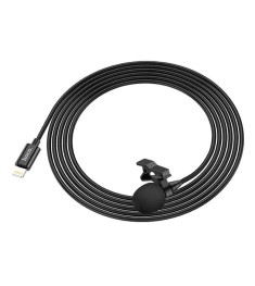 Микрофон петличный Hoco L14 Lightning (Чёрный)