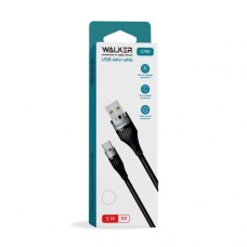 USB-кабель Walker C735 (1м) (Lightning) (Чорний)