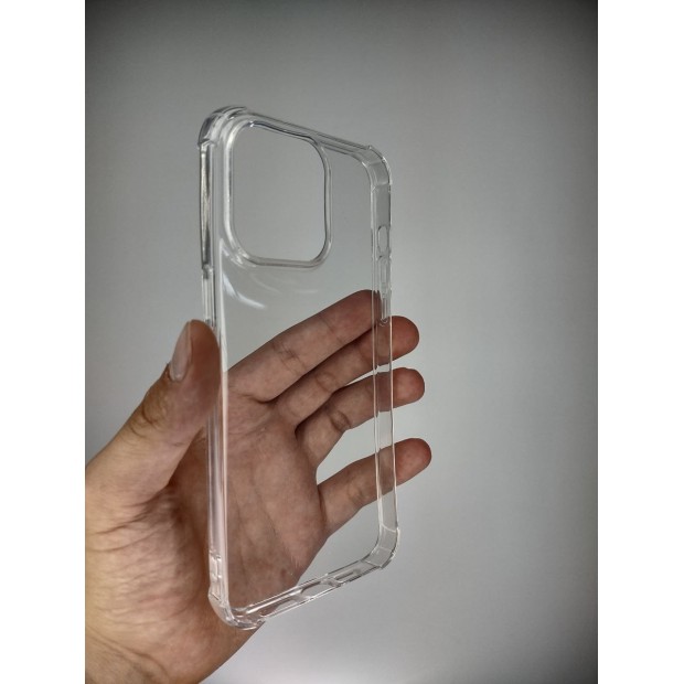 Силиконовий чохол 6D для Apple iPhone 15 Pro Max (Прозорий)