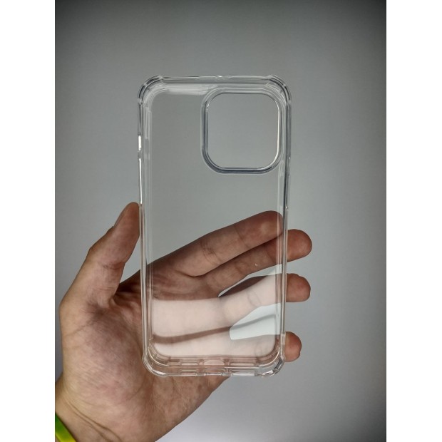 Силиконовий чохол 6D для Apple iPhone 15 Pro Max (Прозорий)