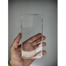 Чехол силиконовый 6D Apple iPhone 15 Pro Max (Прозрачный)