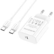 СЗУ-адаптер USB Borofone BA65A PD 20W (1Type-C) (Белый)