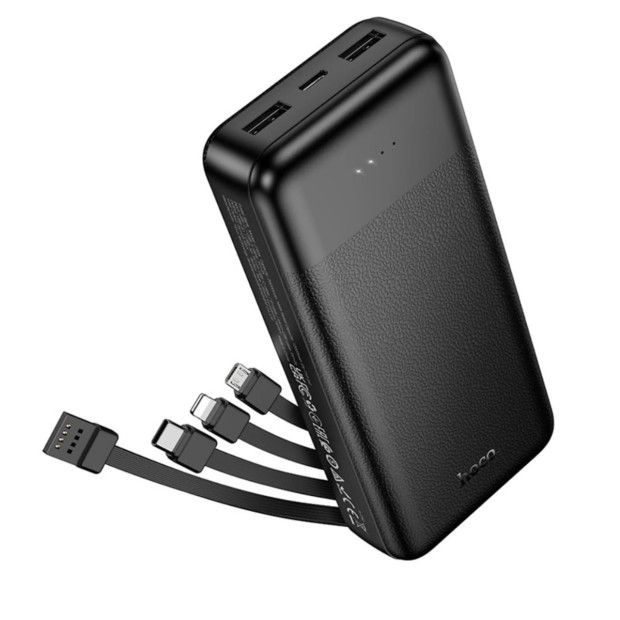 PowerBank Hoco J163A 20000mAh + встроенный кабель USB / Micro USB / Type C / Lightning (Black) PowerBank Hoco J163A 20000mAh + встроенный кабель USB / Micro USB / Type C / Lightning (Black)
