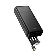 PowerBank Hoco J163A 20000mAh + встроенный кабель USB / Micro USB / Type C / Lightning (Black) PowerBank Hoco J163A 20000mAh + встроенный кабель USB / Micro USB / Type C / Lightning (Black)