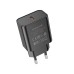 Чорний зарядний пристрій-адаптер USB Borofone BA71A PD 20W (1 Type-C) Чорний зарядний пристрій-адаптер USB Borofone BA71A PD 20W (1 Type-C)