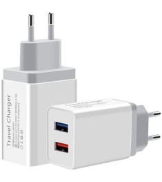 СЗУ-адаптер XoKo WC-210 2.4A (2USB) (Белый) WC-210-WH