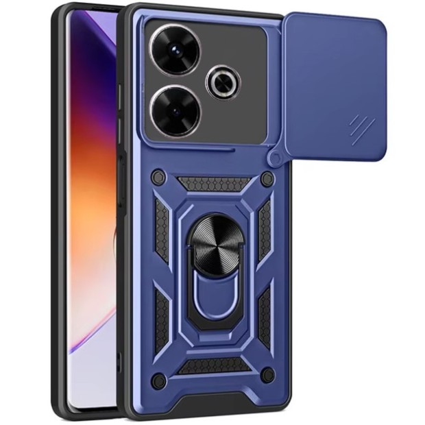 Чохол-бампер Ring Serge Armor Case для Xiaomi Redmi 13 4G (ShutCam) (Синій)