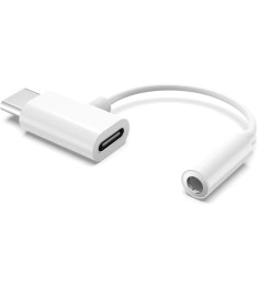 Адаптер XoKo AC-202 2Type-C на 3,5мм Джек (Білий) XK-AC-202-WH