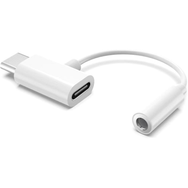 Адаптер XoKo AC-202 2Type-C на 3,5мм Джек (Білий) XK-AC-202-WH