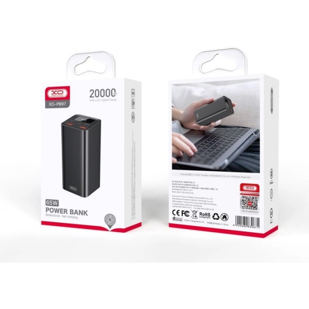 PowerBank XO PB97 65W 20000 mAh (Black) U PowerBank XO PB97 65W 20000 mAh (Black) U