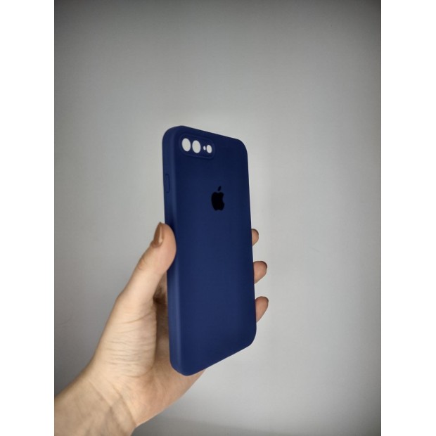 Оригінальний силіконовий чохол Square RoundCam для Apple iPhone 7 Plus  /  8 Plus (32) у кольорі глибокий темно-синій.