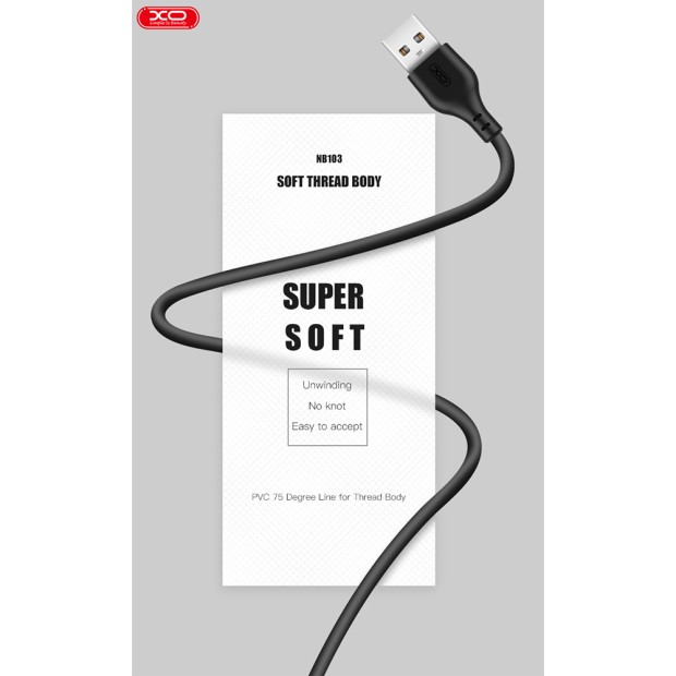 USB-кабель XO NB103 (2m) (MicroUSB) (Чорний)