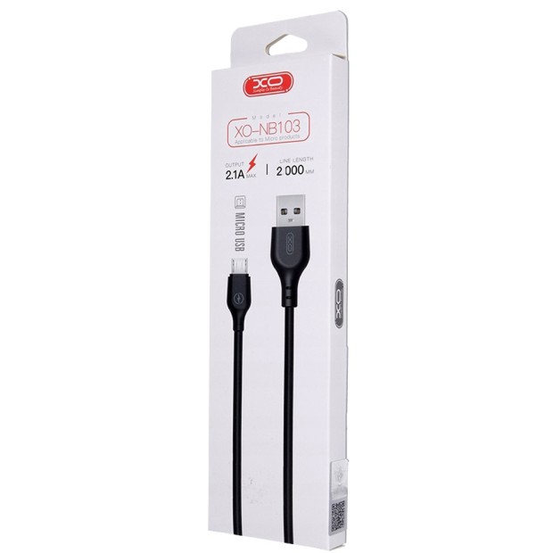 USB-кабель XO NB103 (2m) (MicroUSB) (Чорний)