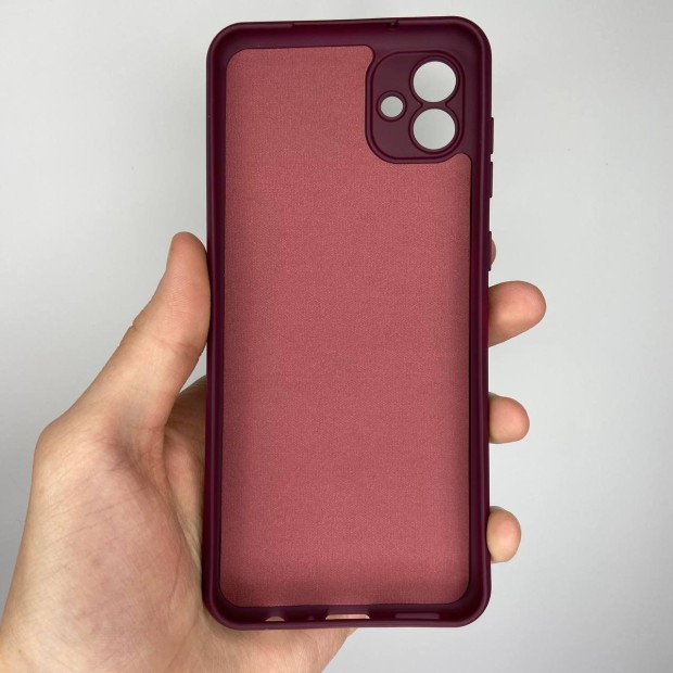 Силіконовий чохол Original Samsung Galaxy A04 (2022) (ShutCam) (Бордовий)