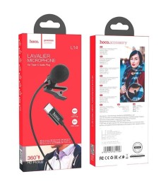 Микрофон петличный Hoco L14 Type-C (Чёрный)