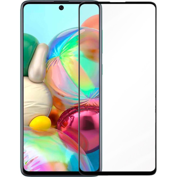 Захисне скло 5D Japan HD для Samsung Galaxy A71  /  A72  /  M62  /  A73  /  M52  /  M53 чорного кольору