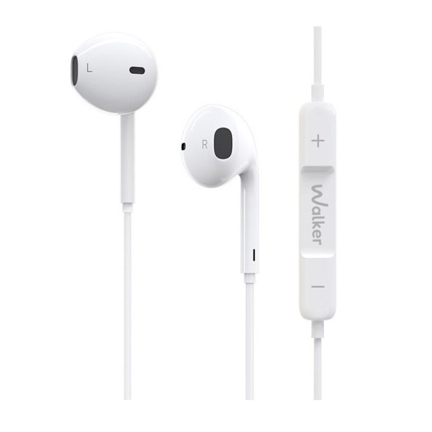 Проводные наушники-гарнитура вкладыши Walker i920 (Lightning) (Белый)