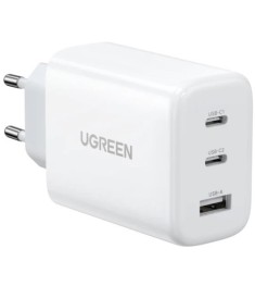 Зарядний пристрій UGREEN CD275 65W (1USB / 2Type-C) (білий)