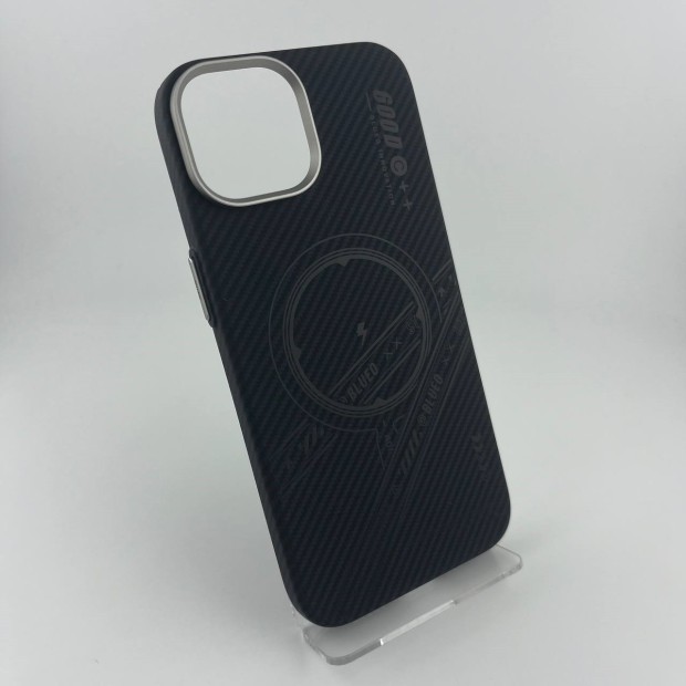 Case Blueo All-Inclusive Aramid Fiber MagSafe for Apple iPhone 15 (Black)