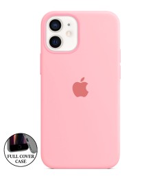 Оригінальний круглий силіконовий чохол Apple для iPhone 12 Mini (36) рожевого ко..