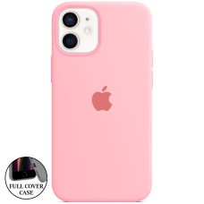 Оригінальний круглий силіконовий чохол Apple для iPhone 12 Mini (36) рожевого кольору Candy