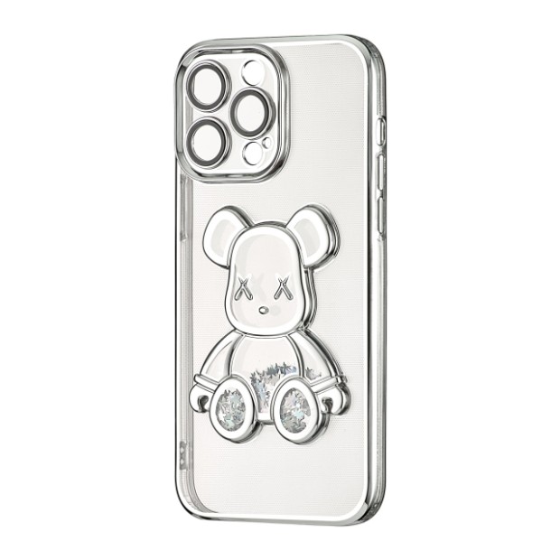 Чехол UMKU Bear Shine Apple iPhone 14 Pro Max (Silver)