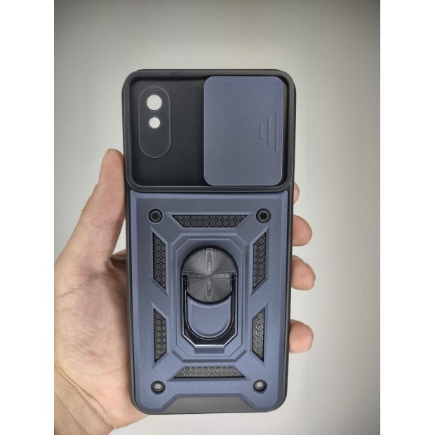 Чохол-накладка Ring Serge Armor Case для Xiaomi Redmi 9A (з захистом камери) (Синій)