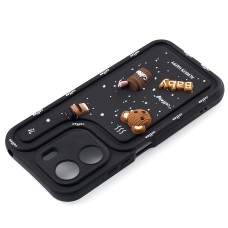 Case Pretty Things для Xiaomi Redmi 13C  /  Poco C65  /  Poco M6 (чорний / ведмідь)