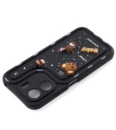 Case Pretty Things для Xiaomi Redmi 13C  /  Poco C65  /  Poco M6 (чорний / ведмі..